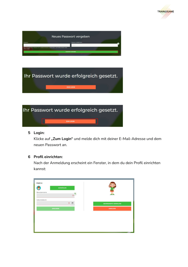 Passwort zurücksetzen Anleitung 3