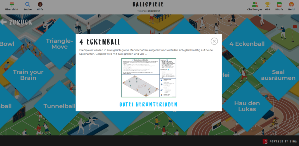 Sportunterrichtwelt Spiel herunterladen